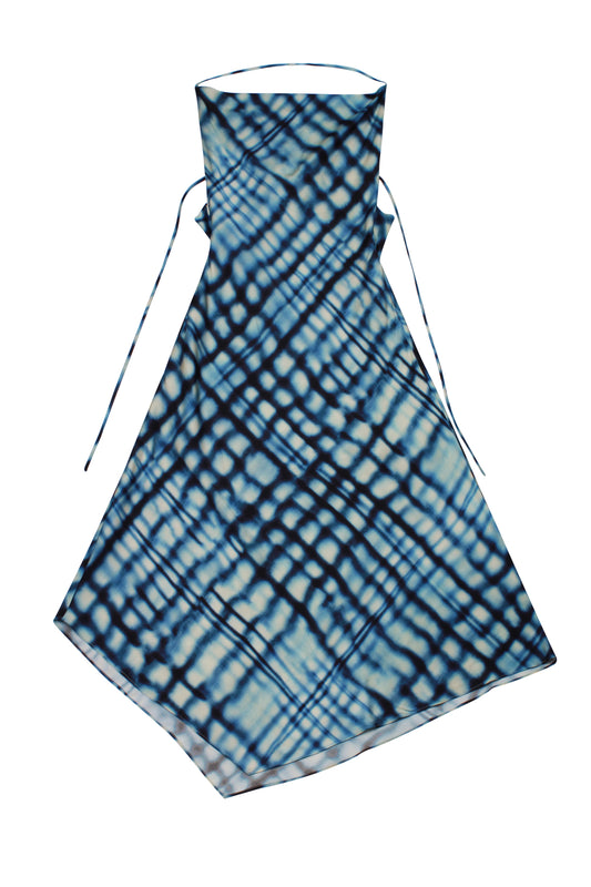 PRINTED BIAS-CUT DRESS