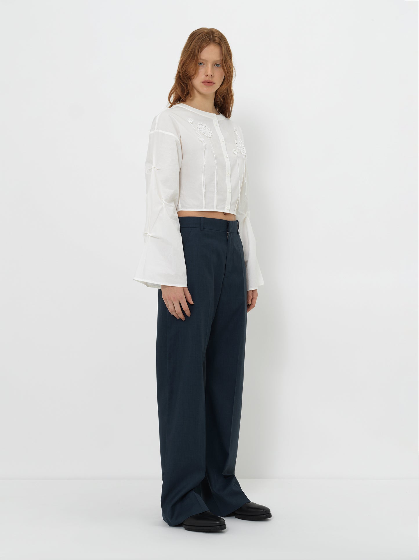 TAILORED WIDE-LEG TROUSERS