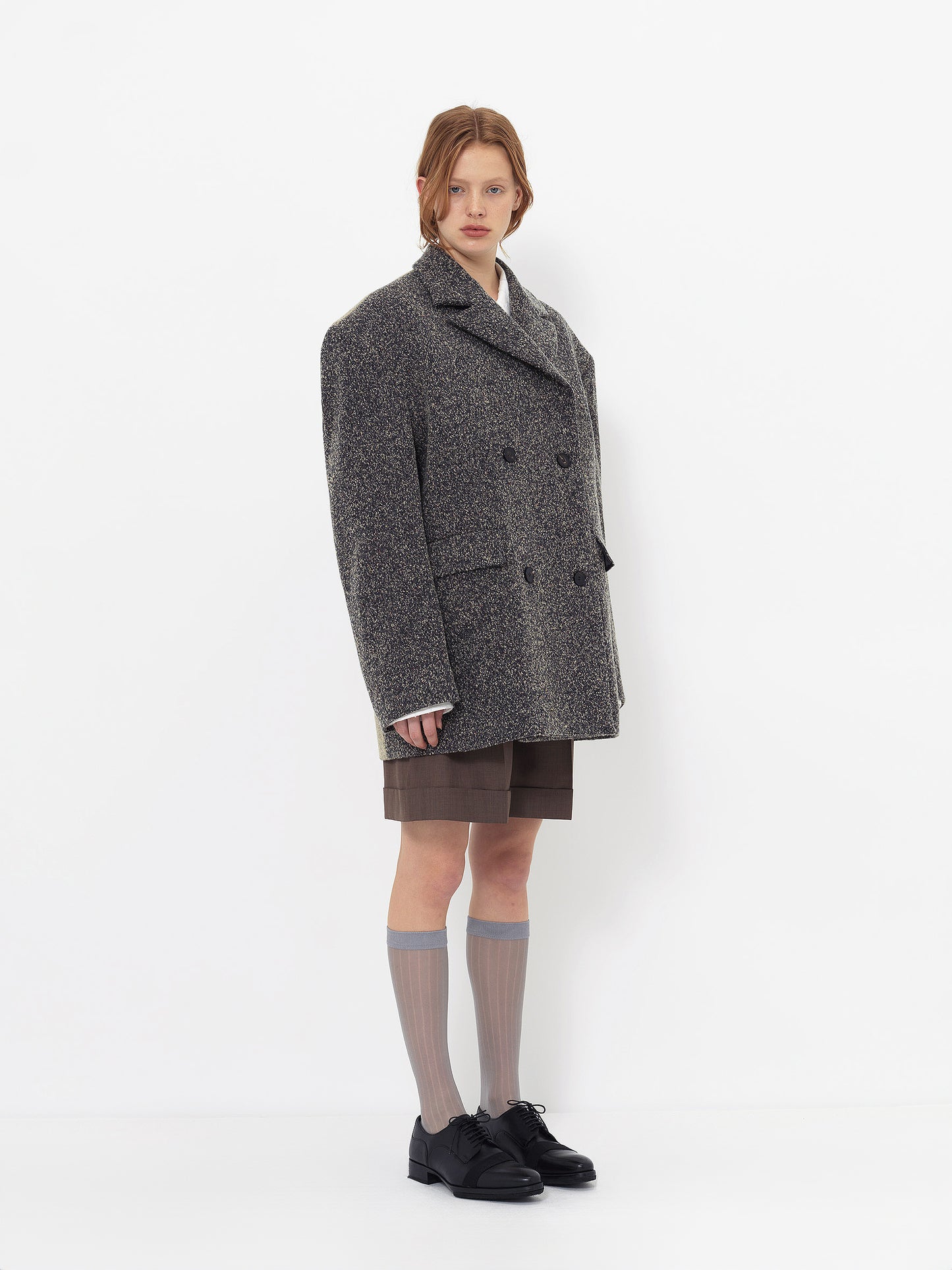 DOUBL FACE DOUBLE BREASTED WOOL COAT