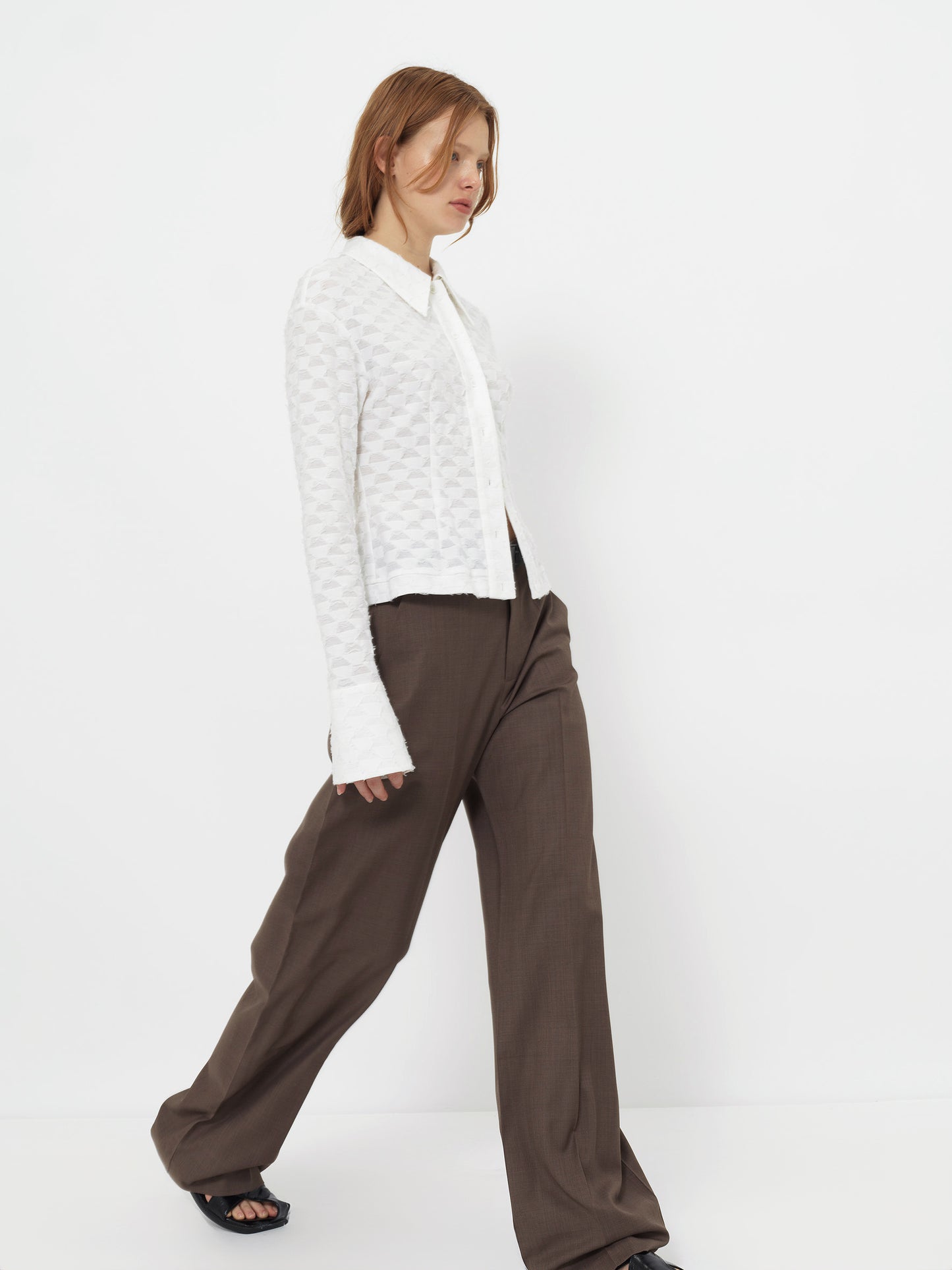 JACQUARD FRINGE SHIRT