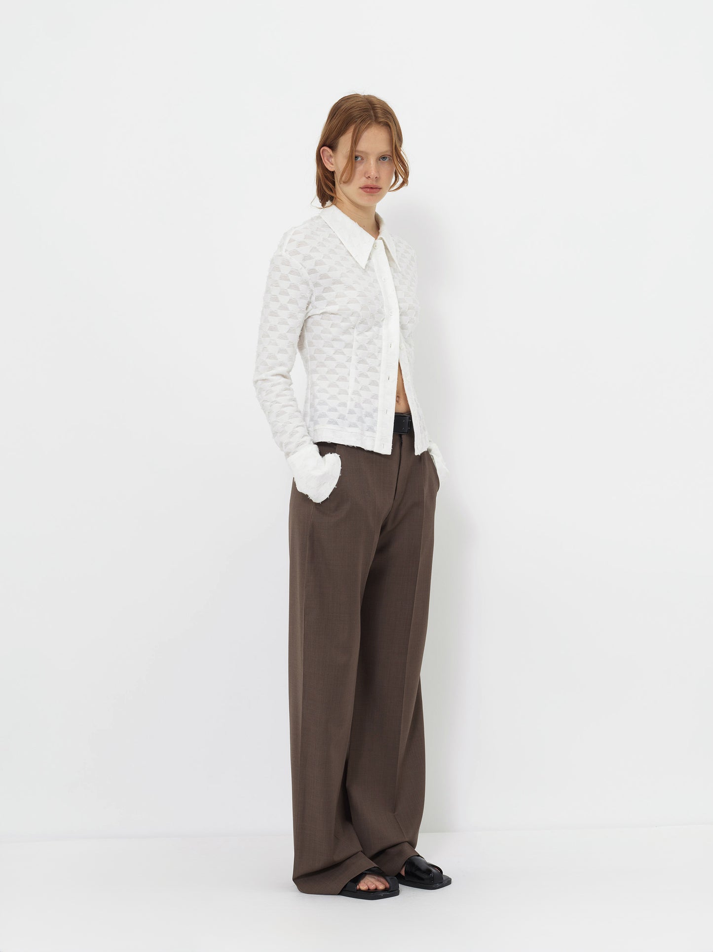 JACQUARD FRINGE SHIRT