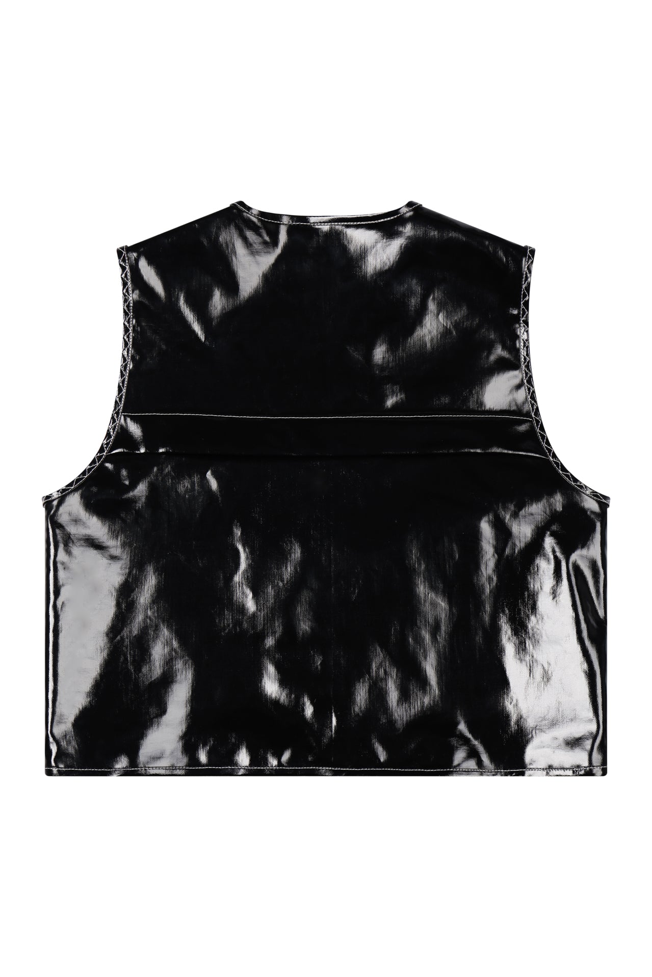 Glossy Linen Coated Utility Vest