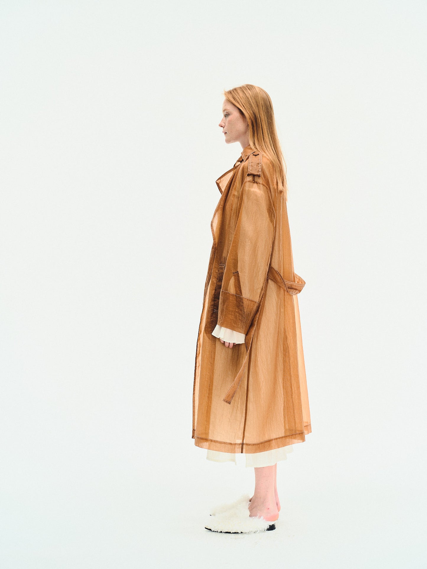 SHEER NYLON TRENCH COAT
