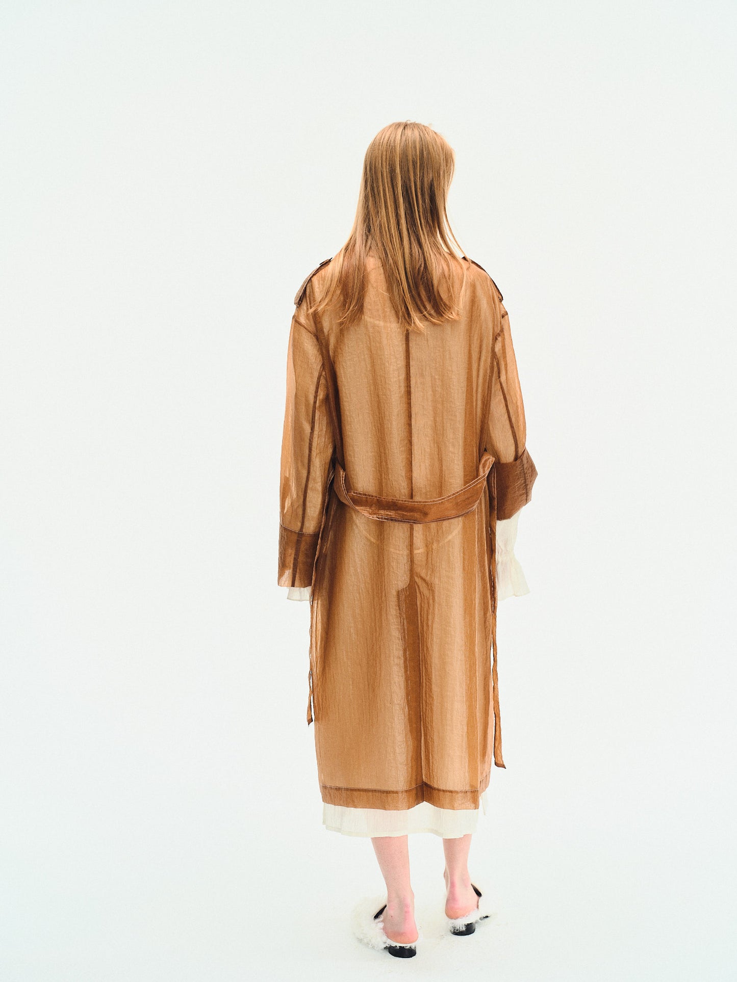 SHEER NYLON TRENCH COAT