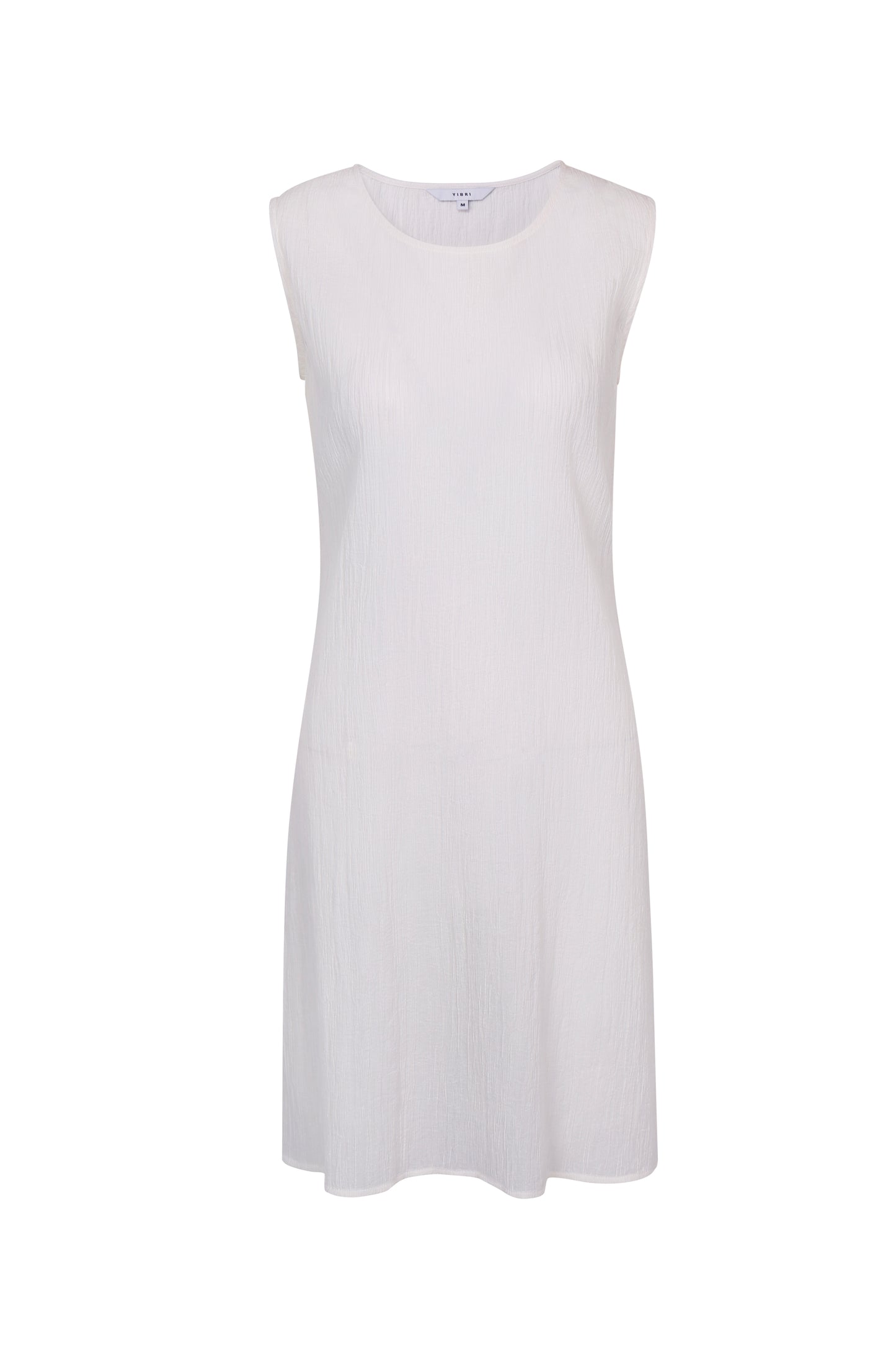 WRINKLED TEXTURE COTTON MINI DRESS