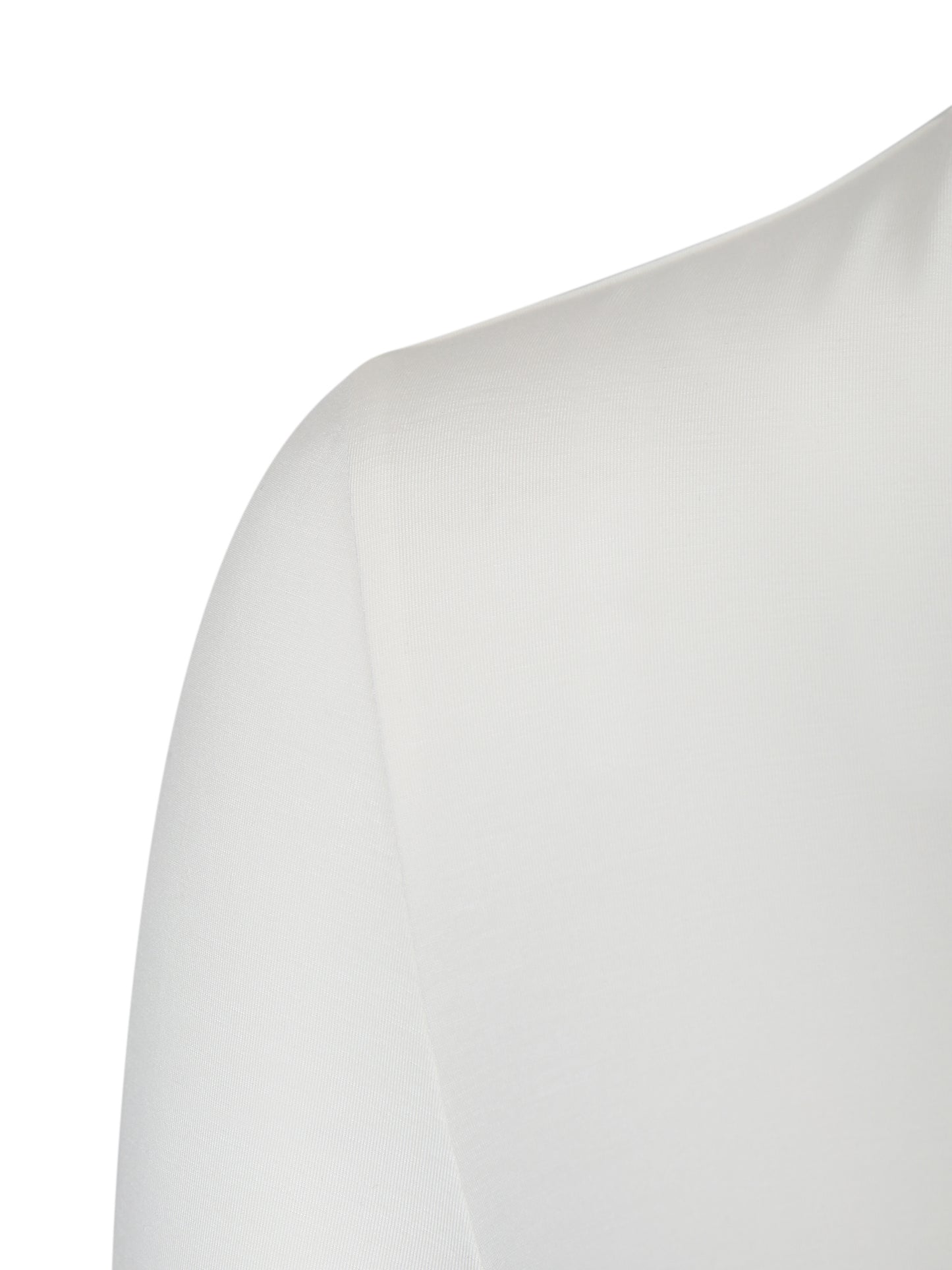 WHITE DRAPED JERSEY MAXI DRESS