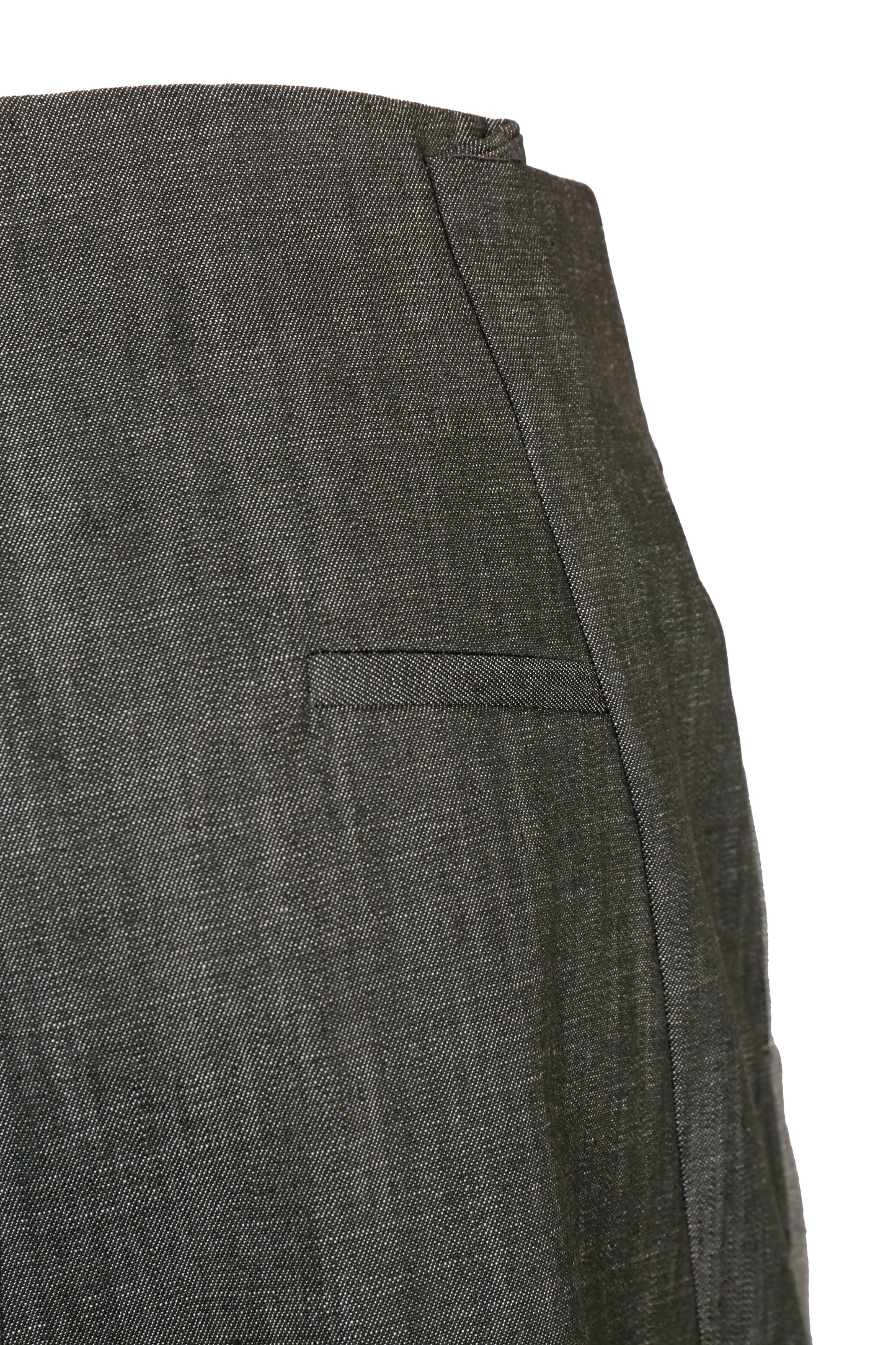 TWO TONED DENIM WRAP SKIRT