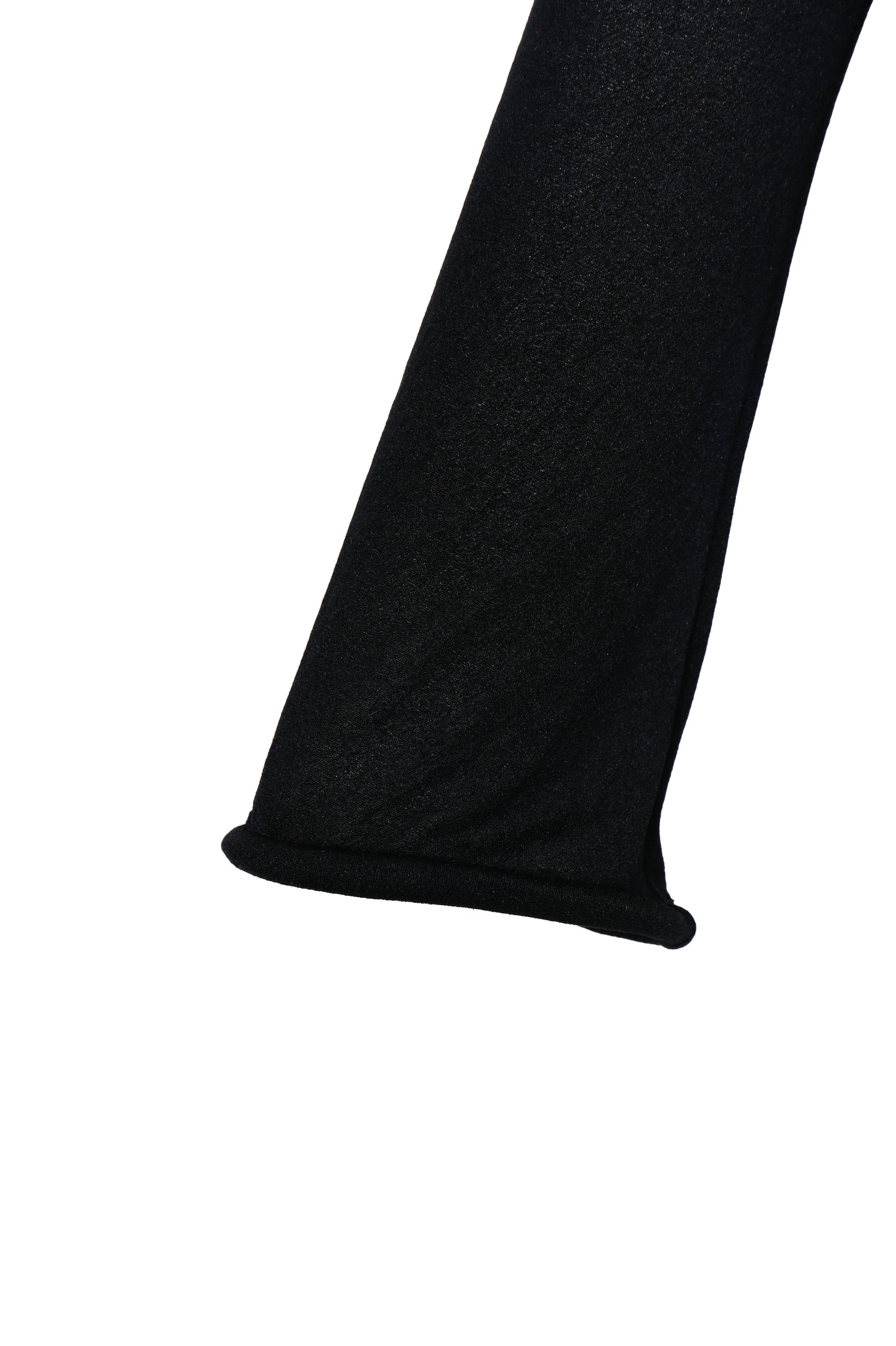 BLACK STRETCH MESH PANEL LONG-SLEEVE TOP