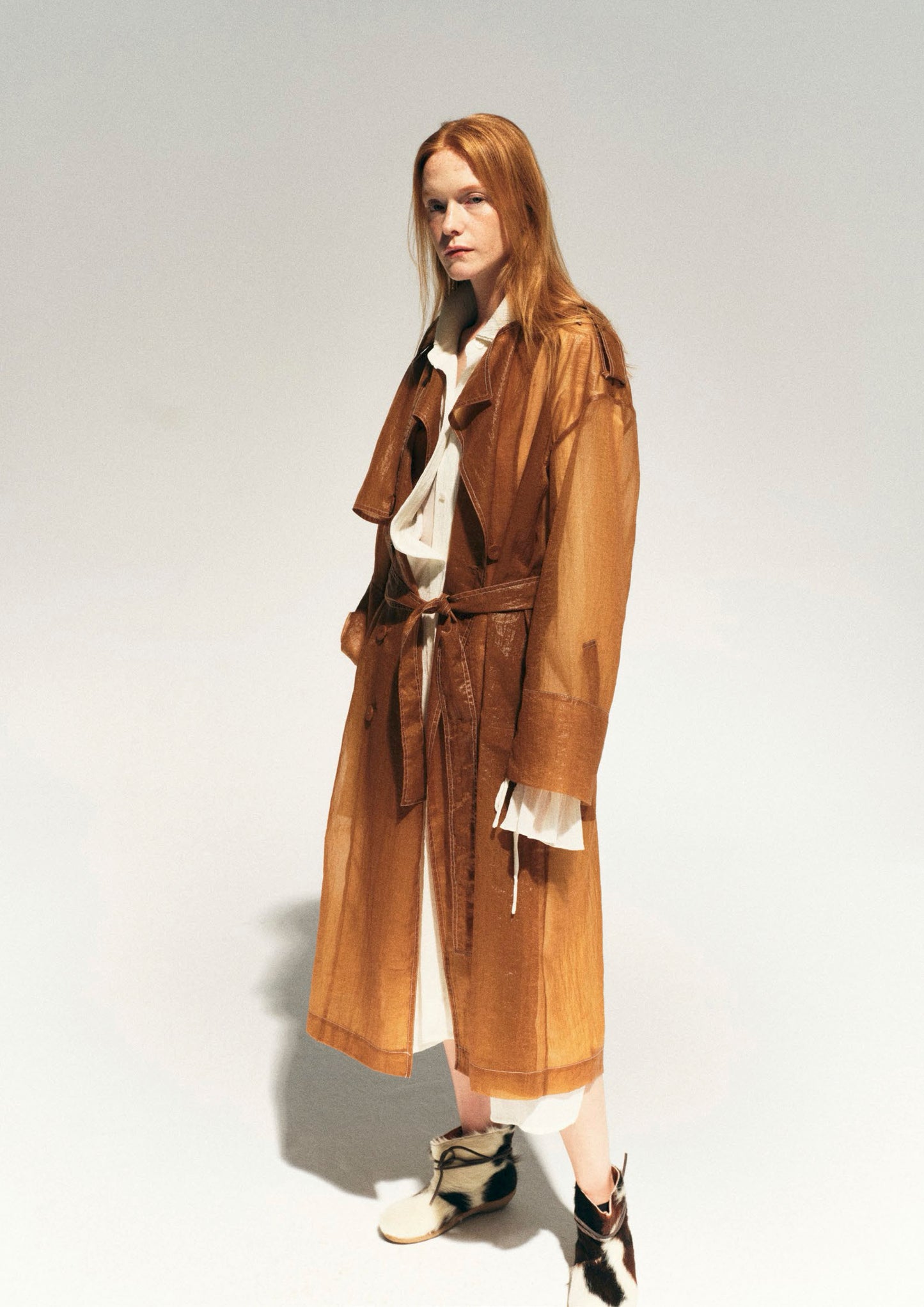 SHEER NYLON TRENCH COAT