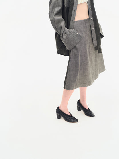 TWO-TONE OVERSIZE DENIM SHIRT
