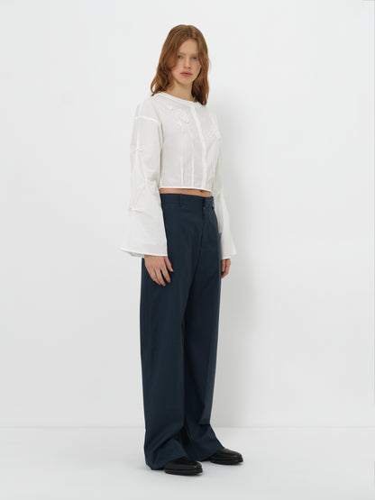 TAILORED WIDE-LEG TROUSERS