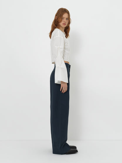 TAILORED WIDE-LEG TROUSERS