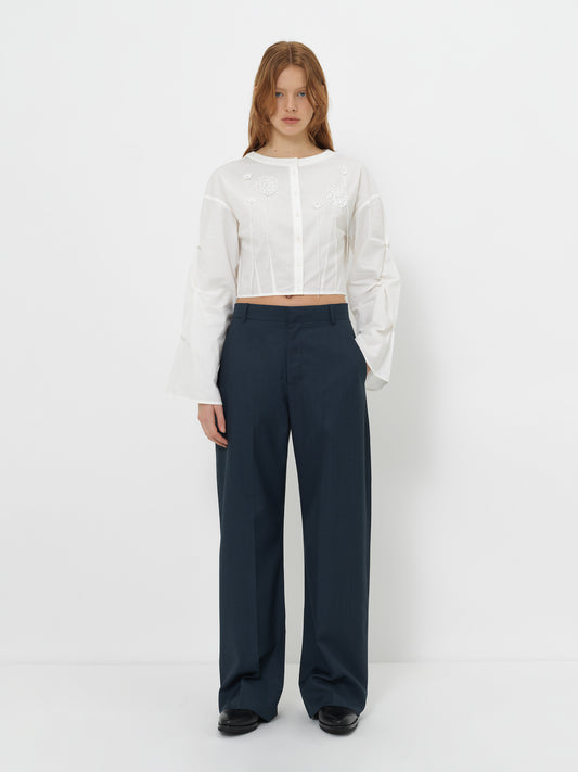 TAILORED WIDE-LEG TROUSERS