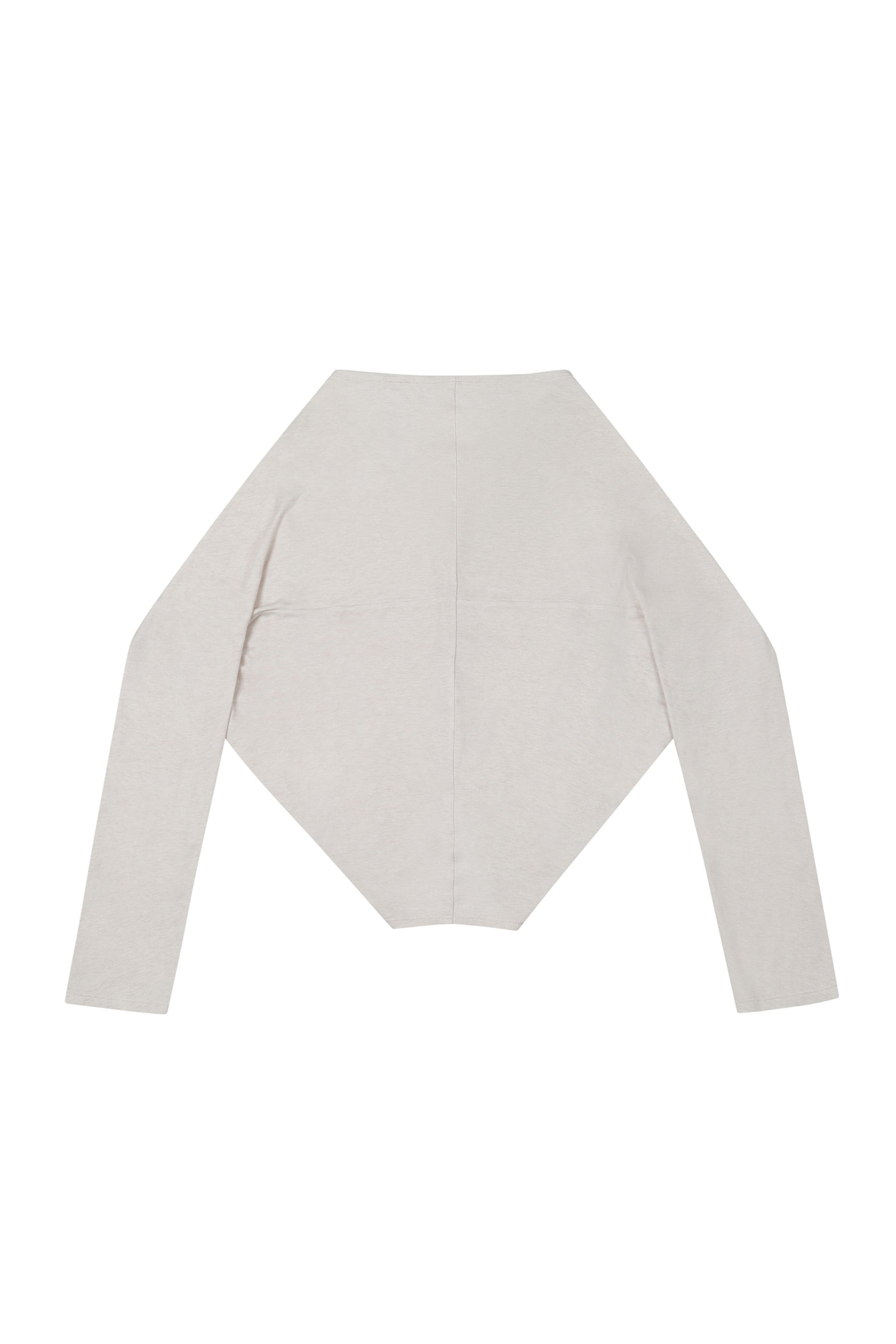 Front view of the YIBRI Reversible Cropped Cardigan showing the clean button closure, fluid neckline and versatile layering shape.