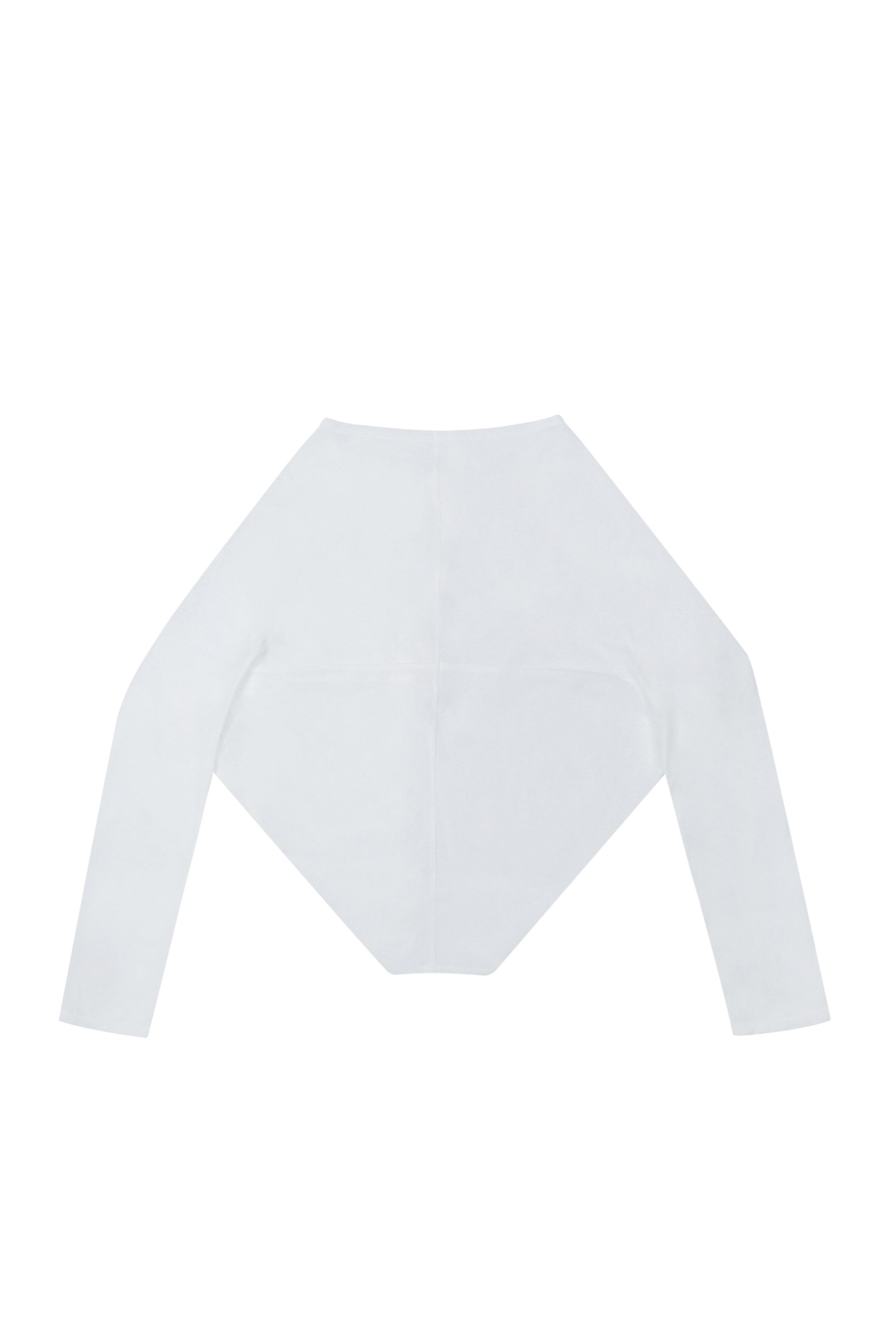 Back view of YIBRI Reversible Cropped Cardigan featuring a single button closure and a gentle open-back split for fluid movement.