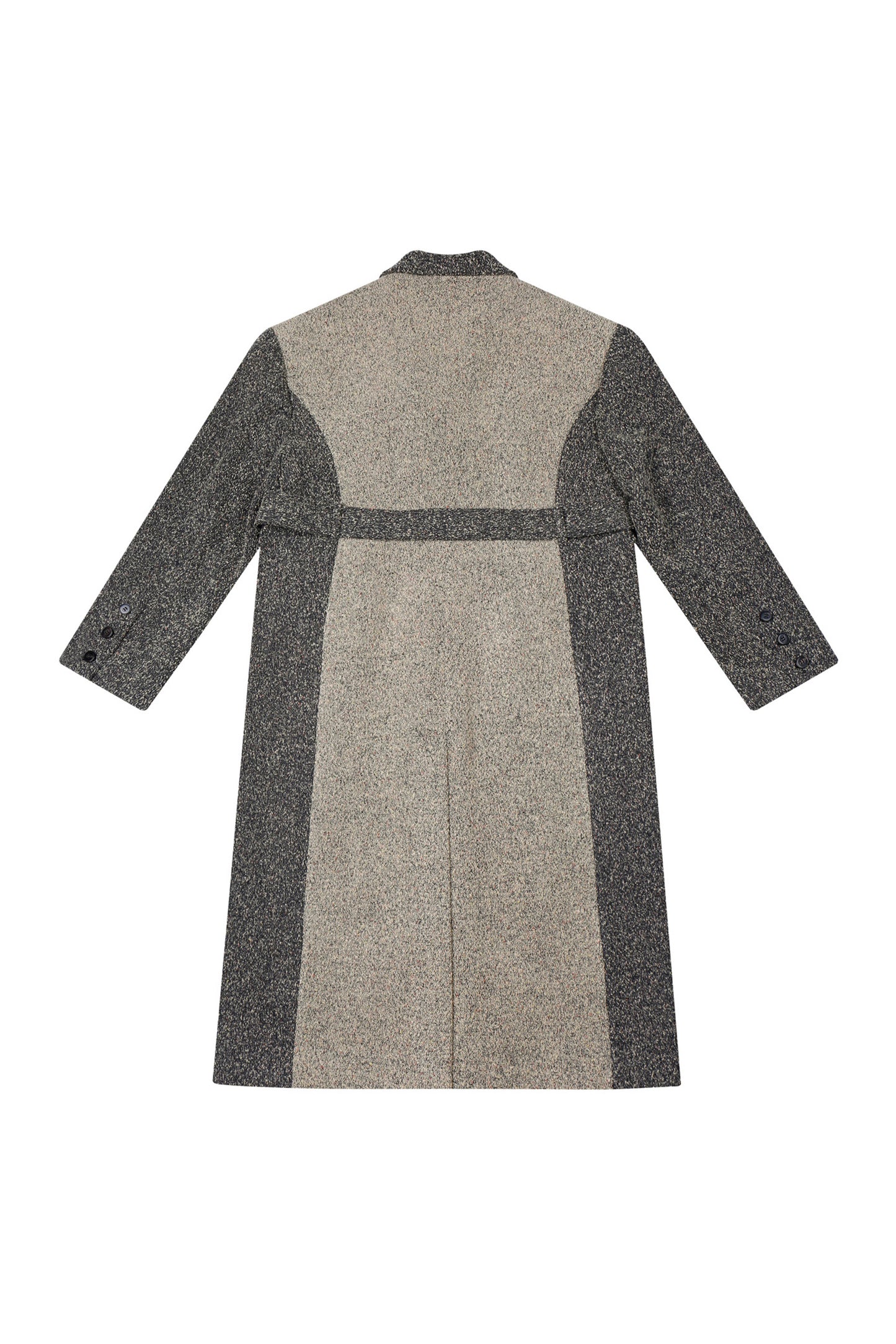 DOUBLE FACE WOOL-BLEND TEXTURED LONG COAT