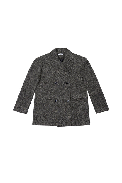 DOUBL FACE DOUBLE BREASTED WOOL COAT