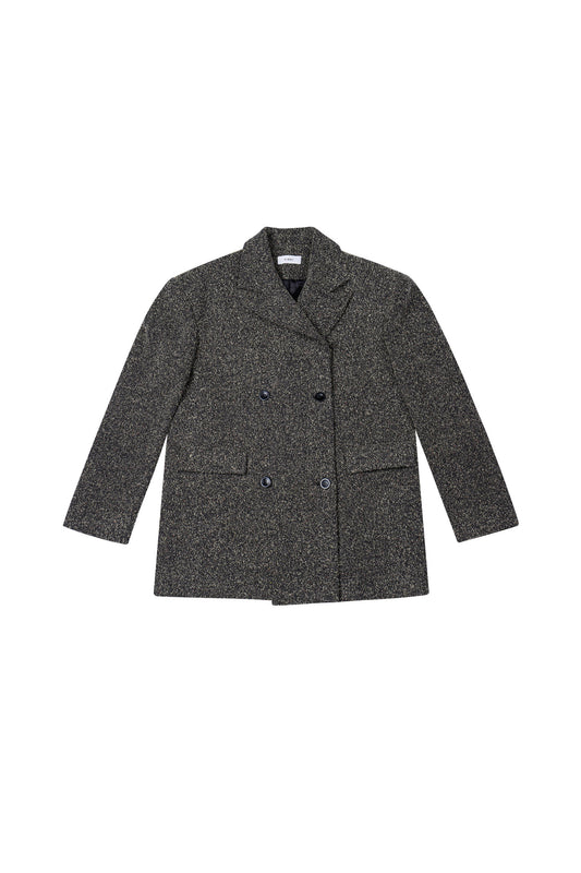 DOUBL FACE DOUBLE BREASTED WOOL COAT