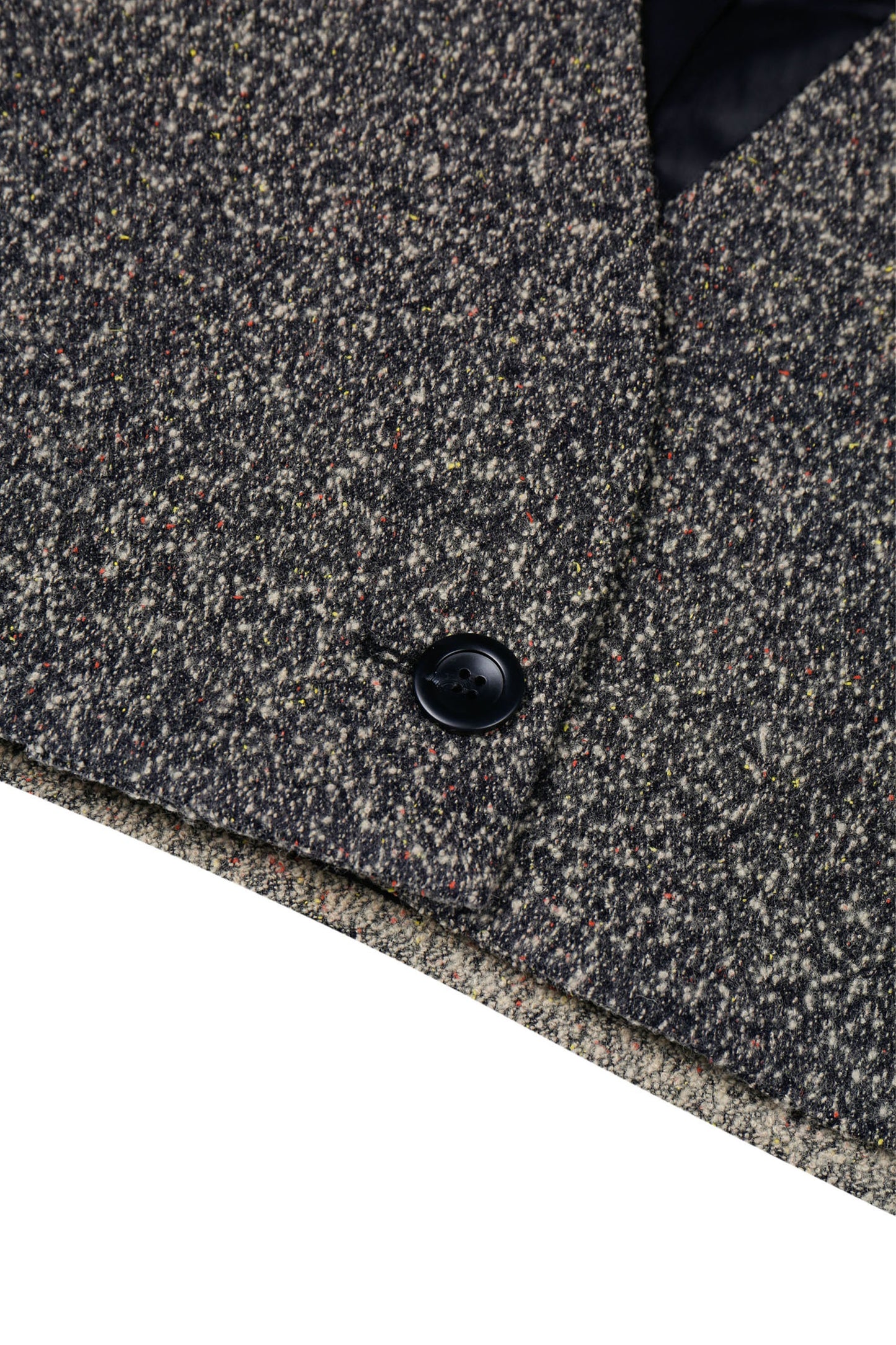 WOOL-BLEND CROPPED TEXTURED JACKET