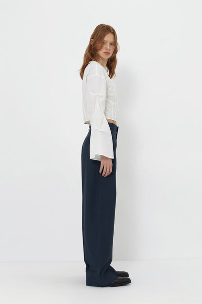 TAILORED WIDE-LEG TROUSERS