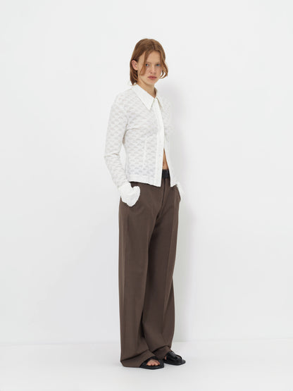 JACQUARD FRINGE SHIRT