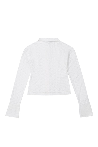 JACQUARD FRINGE SHIRT