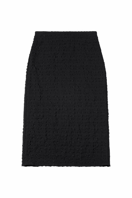 TEXTURED MIDI SKIRT