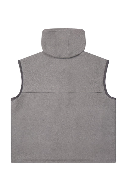 HEAVYWEIGHT HOODED VEST WITH UTILITY POCKETS