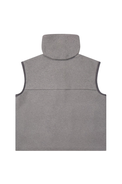 HEAVYWEIGHT HOODED VEST WITH UTILITY POCKETS