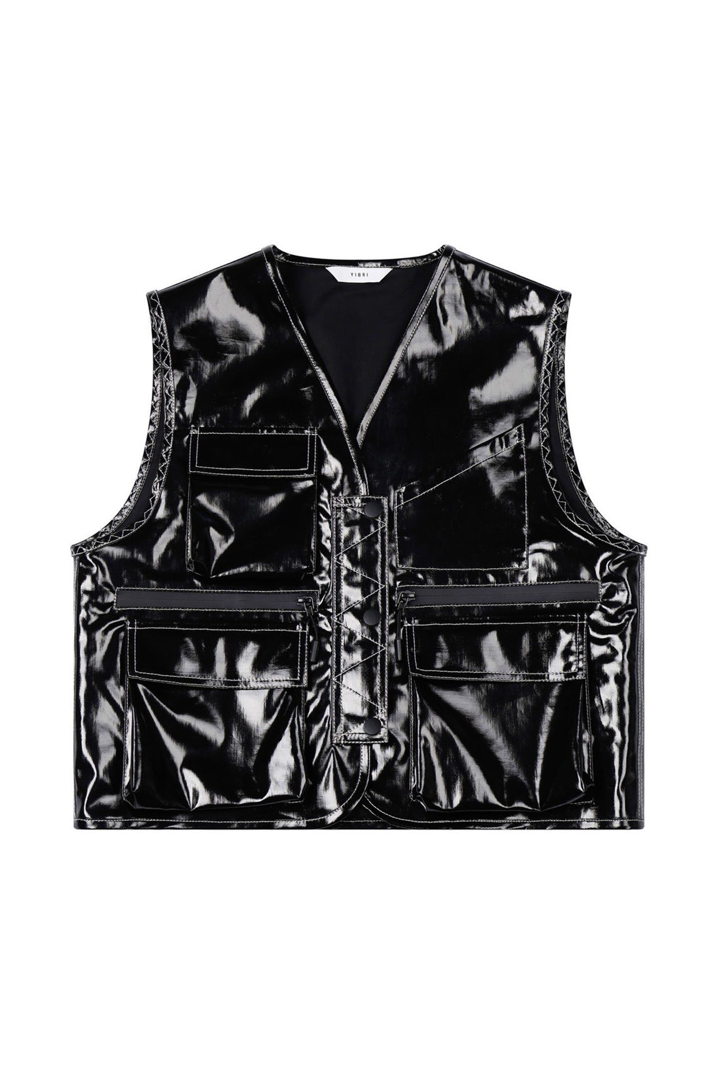 Glossy Linen Coated Utility Vest