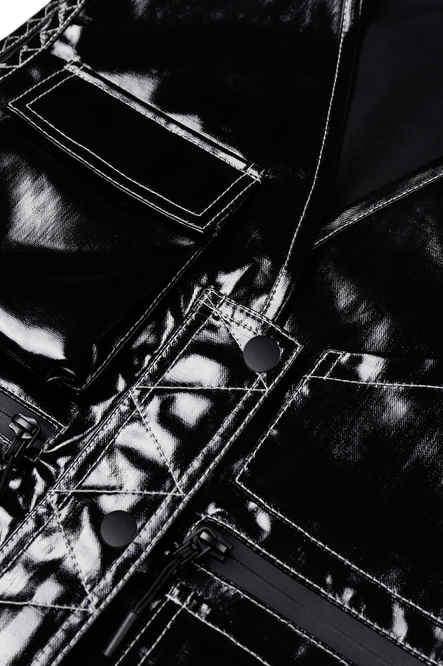 Glossy Linen Coated Utility Vest