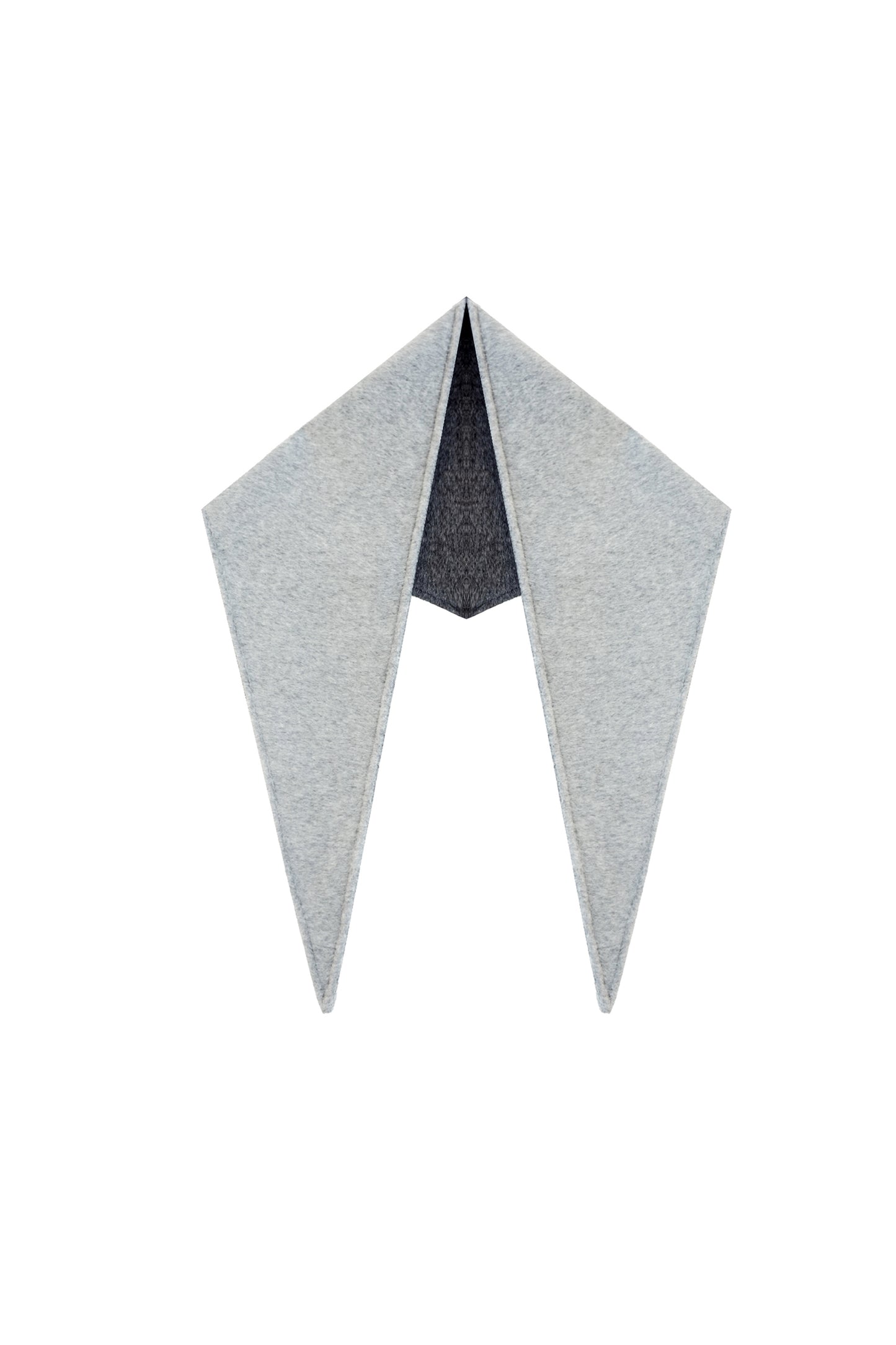 TWO-TONE REVERSIBLE WOOL  TRIANGULAR SCARF
