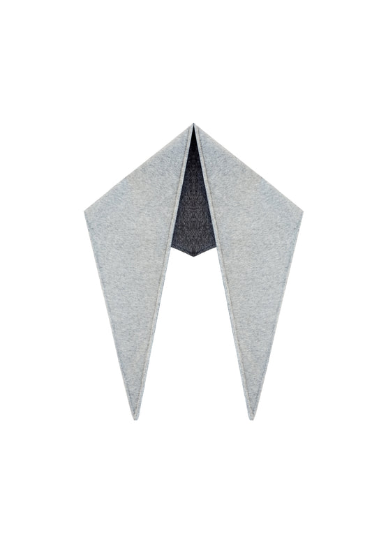 TWO-TONE REVERSIBLE WOOL  TRIANGULAR SCARF