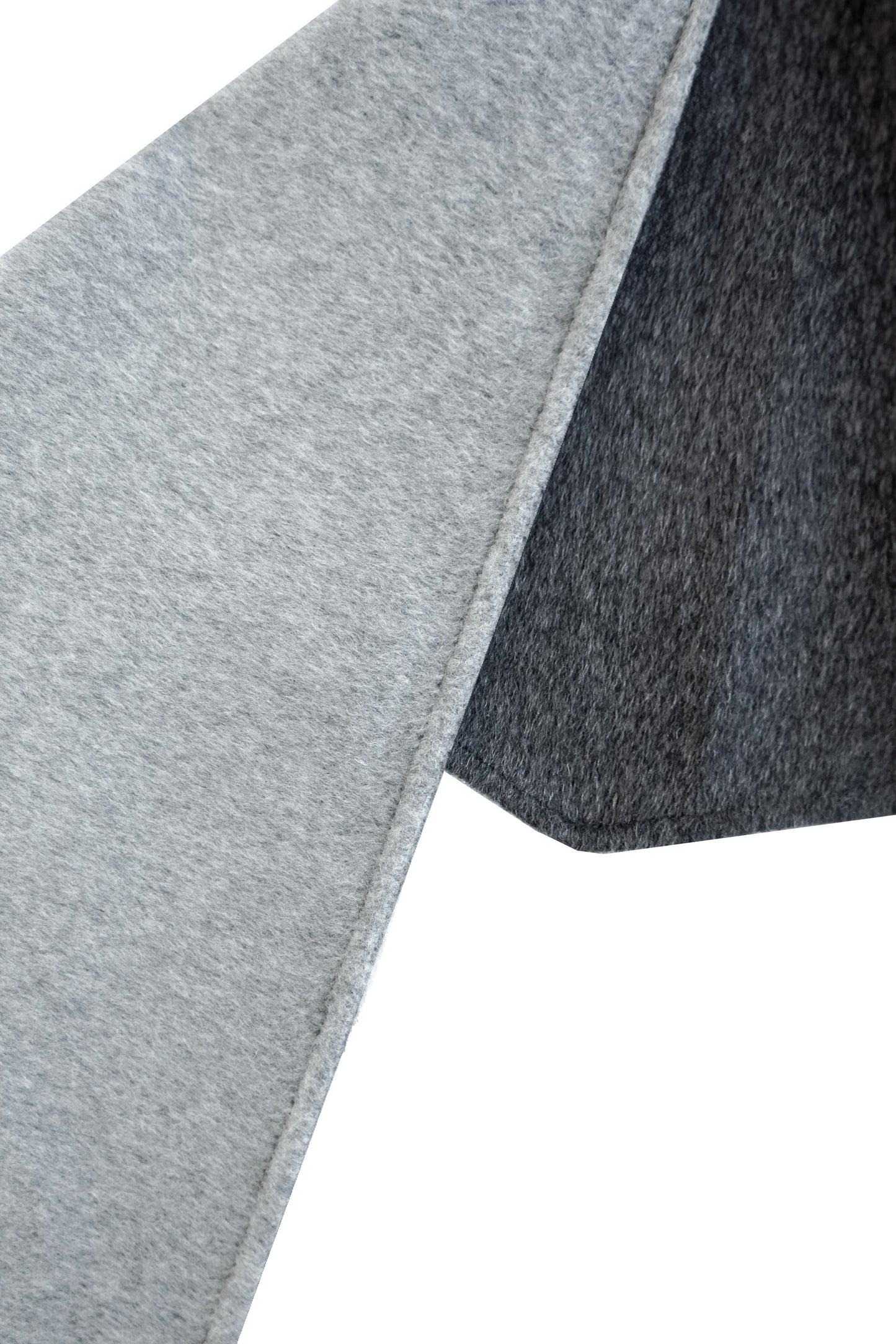 TWO-TONE REVERSIBLE WOOL  TRIANGULAR SCARF