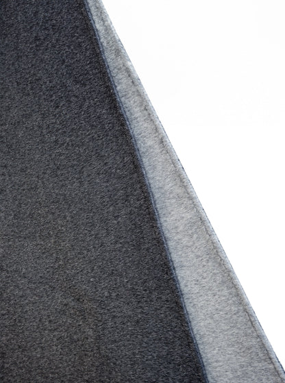 TWO-TONE REVERSIBLE WOOL RECTANGLE SCARF