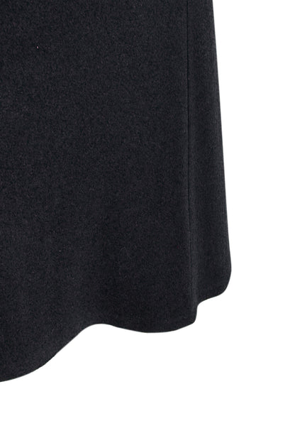 FLEECE ASYMMETRICAL STRUCTURED KNITTED WOOL DRESS
