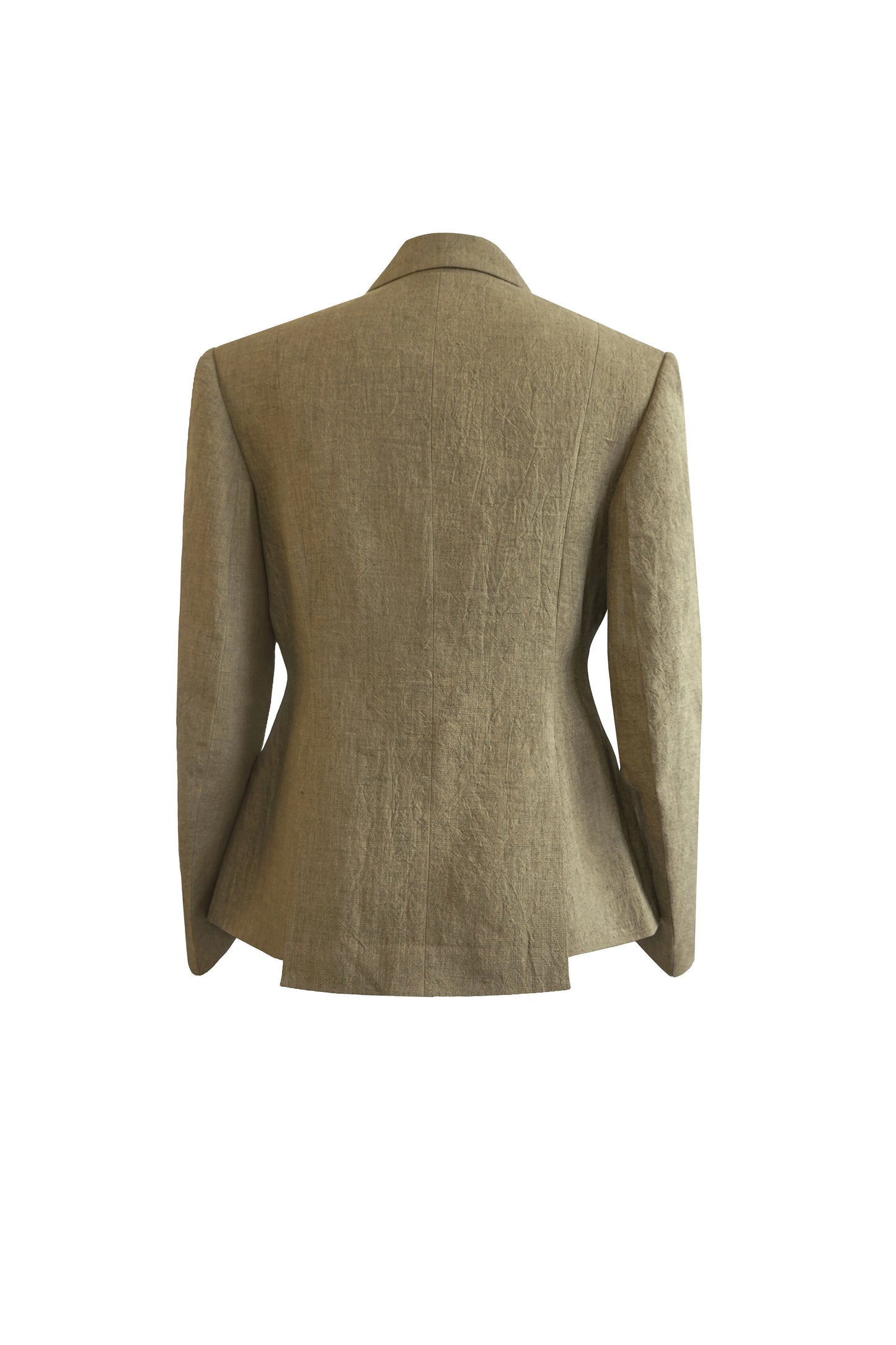 YARN-DYED LINEN DOUBLE-BREASTED BLAZER