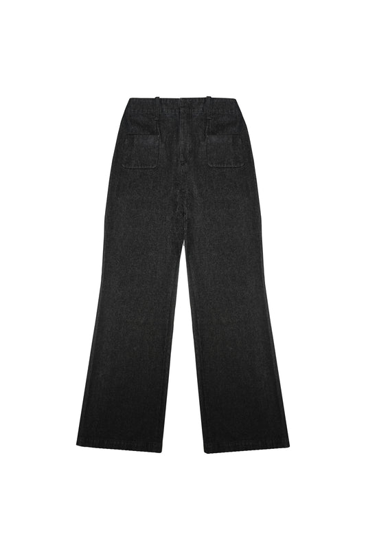 STONEWASHED HEAVYWEIGHT STRAIGHT-LEG JEANS