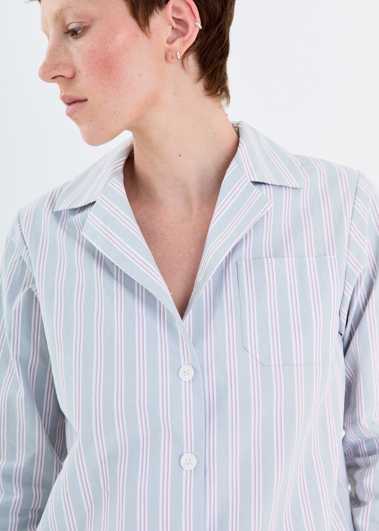 STONEWASHED STRIPED SHIRT