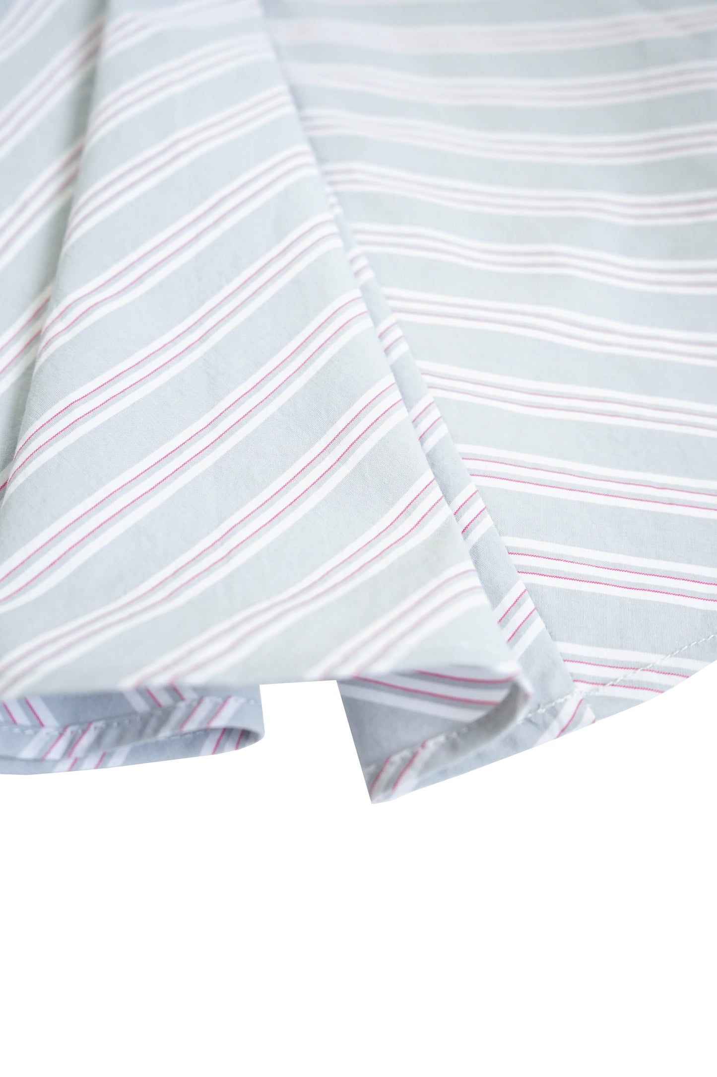 STONEWASHED COTTON TWILL TWISTED-PLEAT MIDI SKIRT