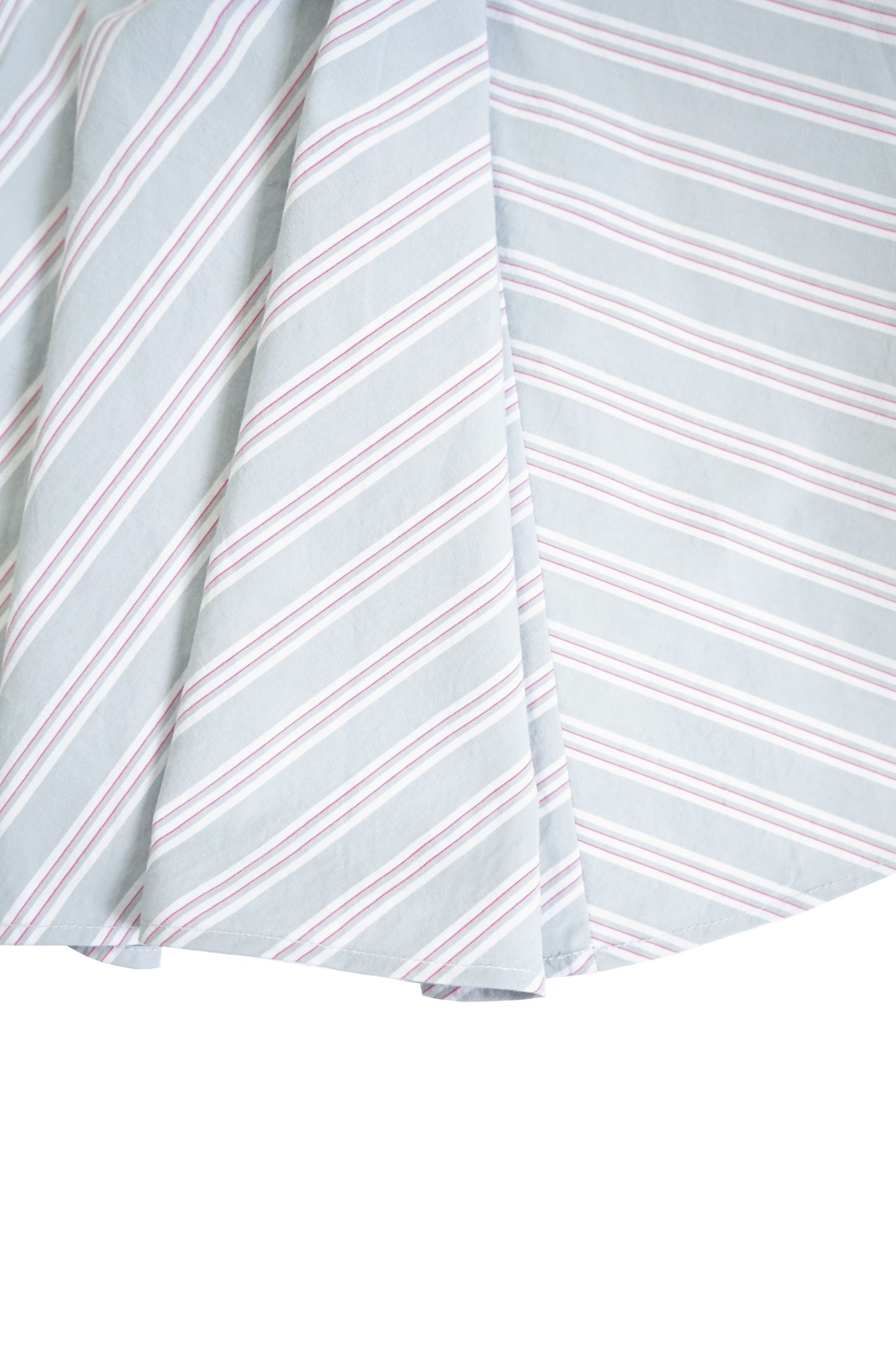 STONEWASHED COTTON TWILL TWISTED-PLEAT MIDI SKIRT