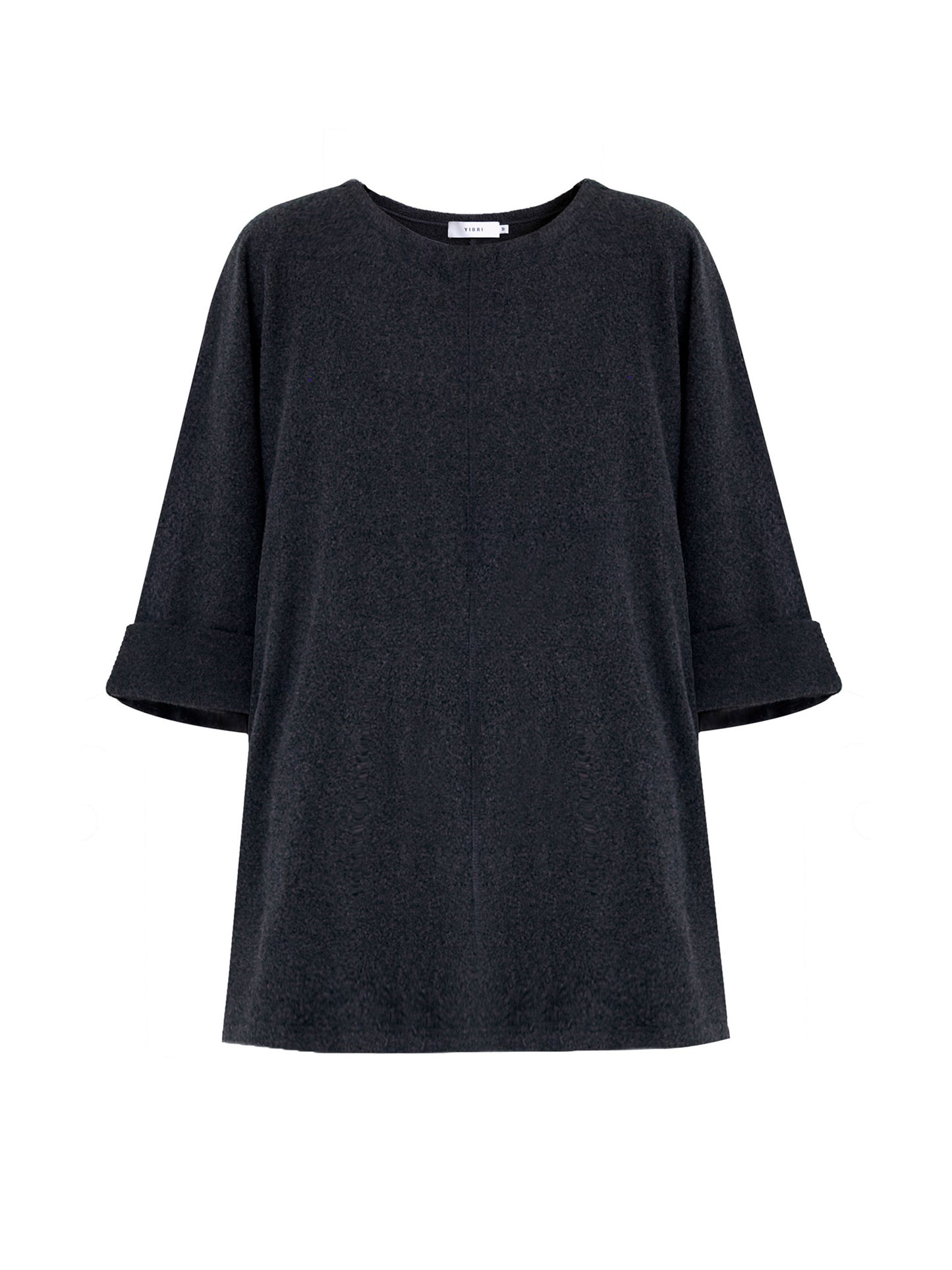 FLEECE OVERSIZE HALF-SLEEVE T-SHIRT