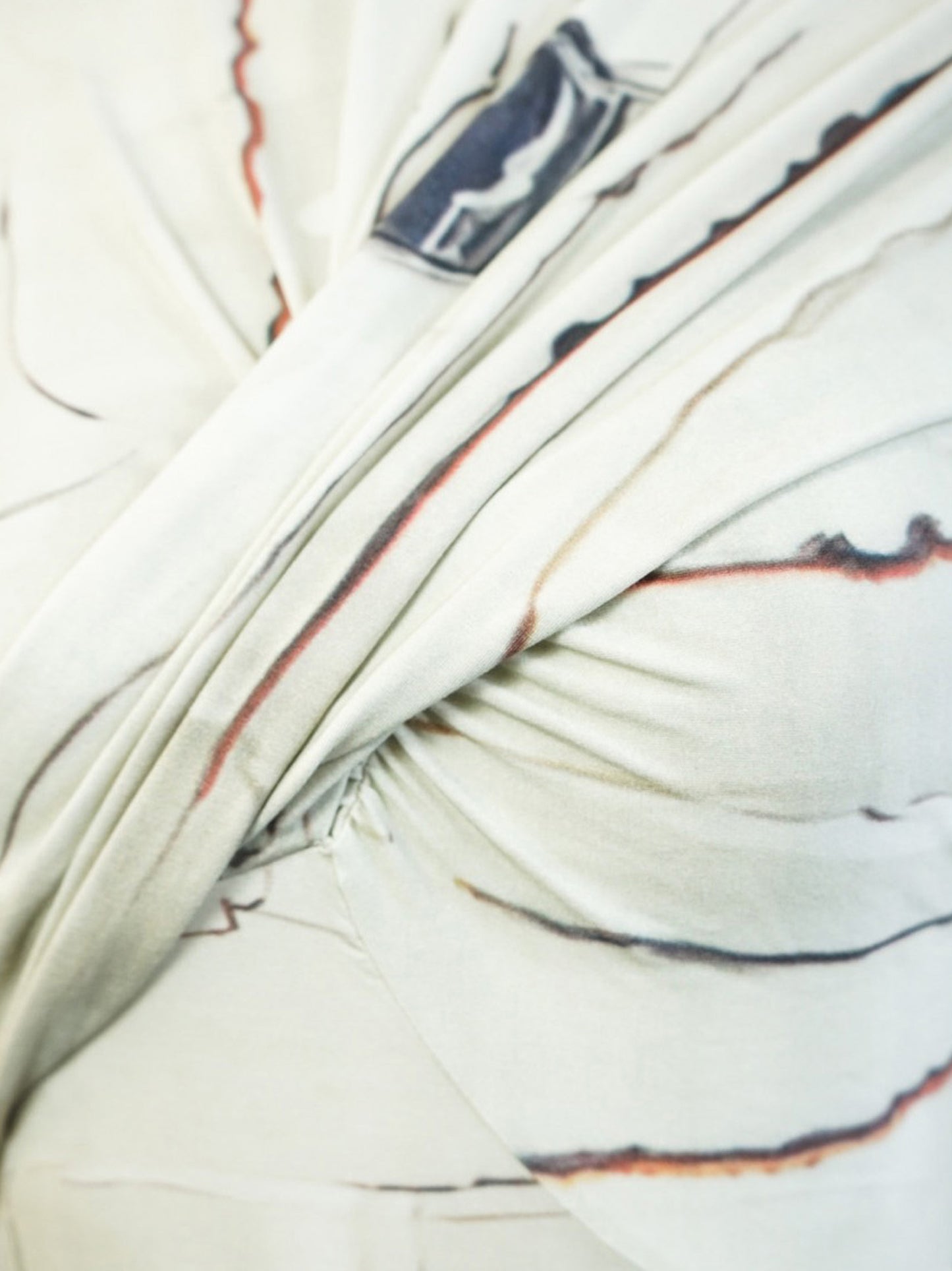 PRINTED STRETCHY OPEN-BACK BODYSUIT