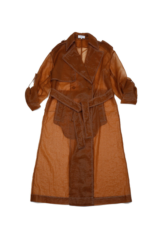 SHEER NYLON TRENCH COAT