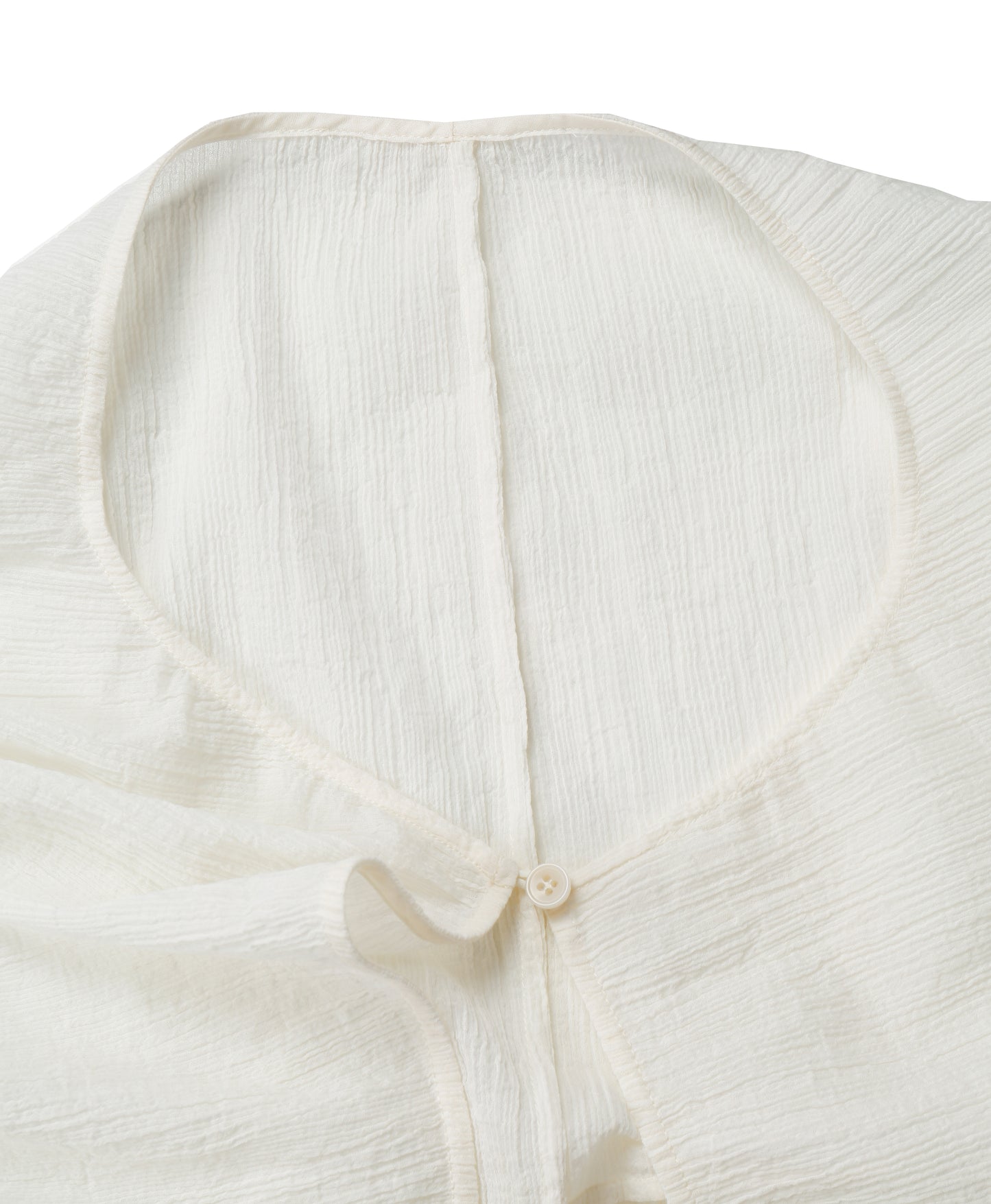 WHITE WRINKLE-TEXTURED REVERSIBLE TOP
