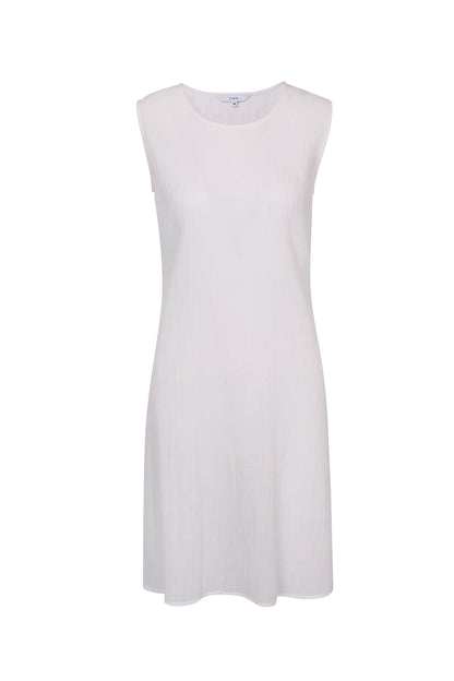 WRINKLED TEXTURE COTTON MINI DRESS