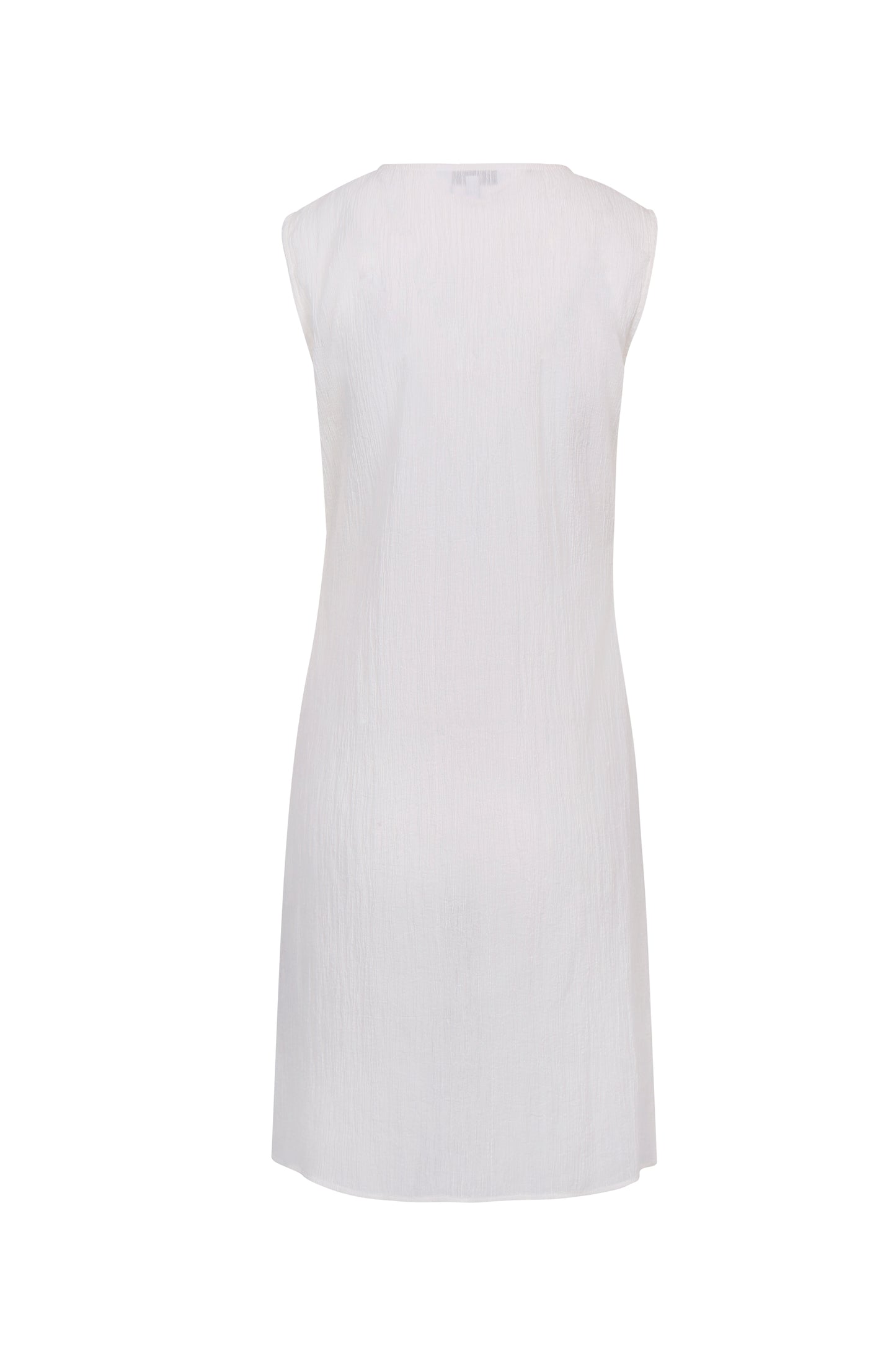 WRINKLED TEXTURE COTTON MINI DRESS