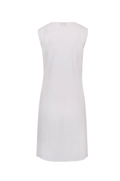WRINKLED TEXTURE COTTON MINI DRESS