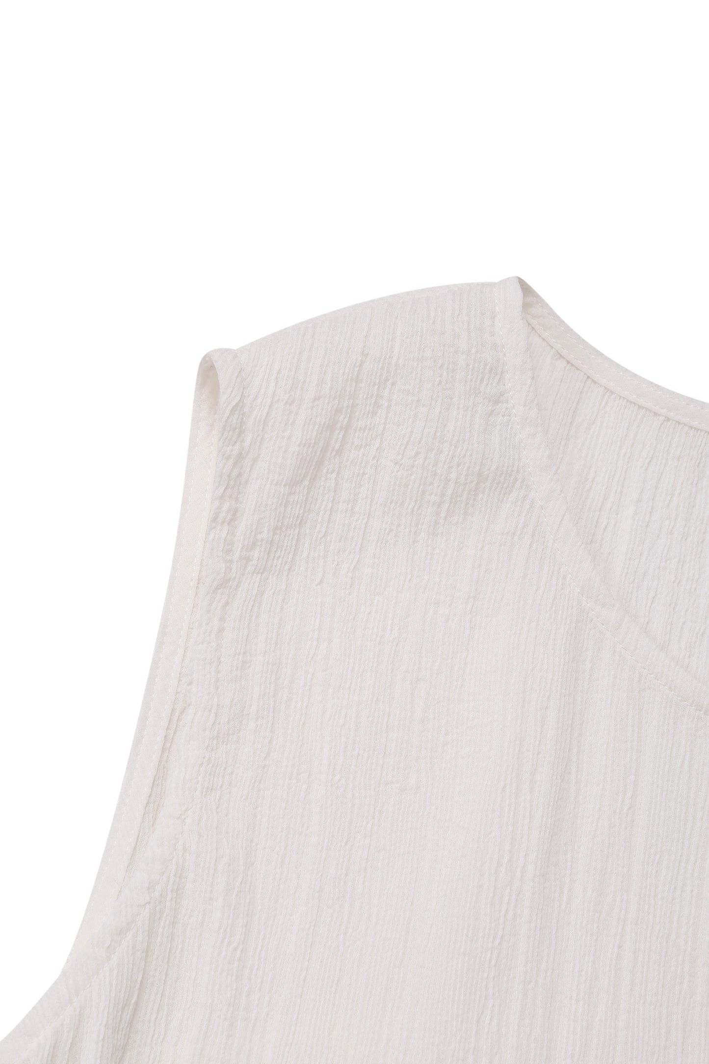 WRINKLED TEXTURE COTTON MINI DRESS