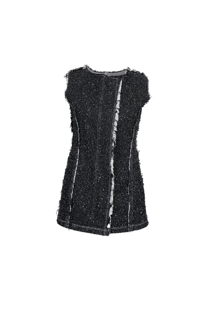 ENZYME-WASHED FITTED DRESS